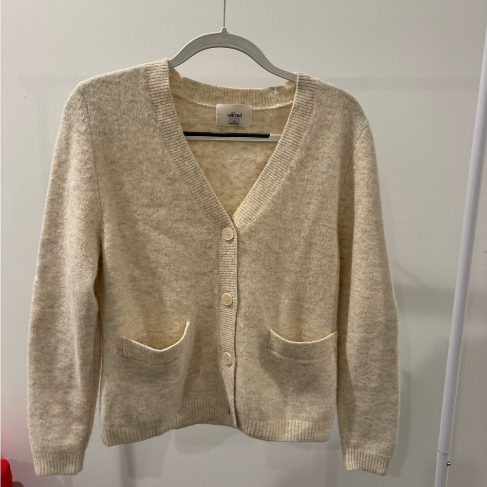Aritzia WILFRED cream cardigan